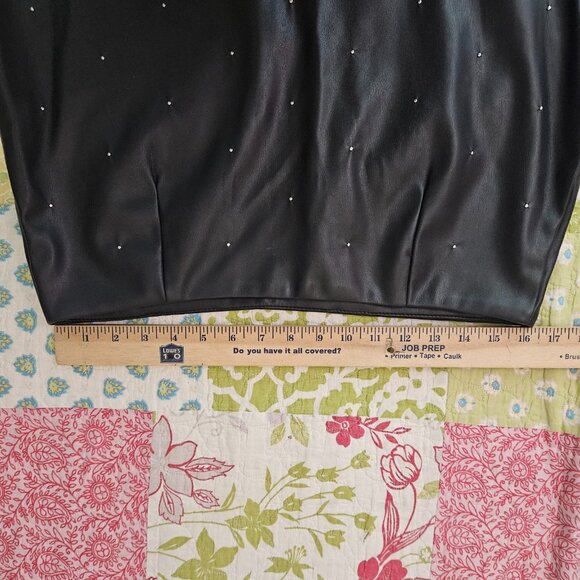 House Of Harlow 1960 Studded Vegan Leather Mini Skirt Women's Size M NEW - Picture 3 of 7